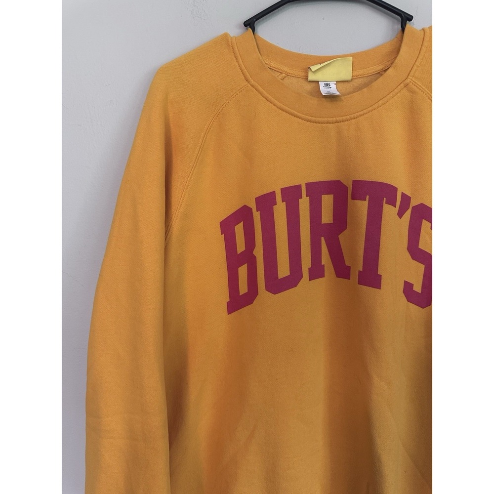 NWOT Burt's Bees Chapstick Promo XL Golden Yellow Fleece Crew Neck Sweatshirt - Picture 6 of 14